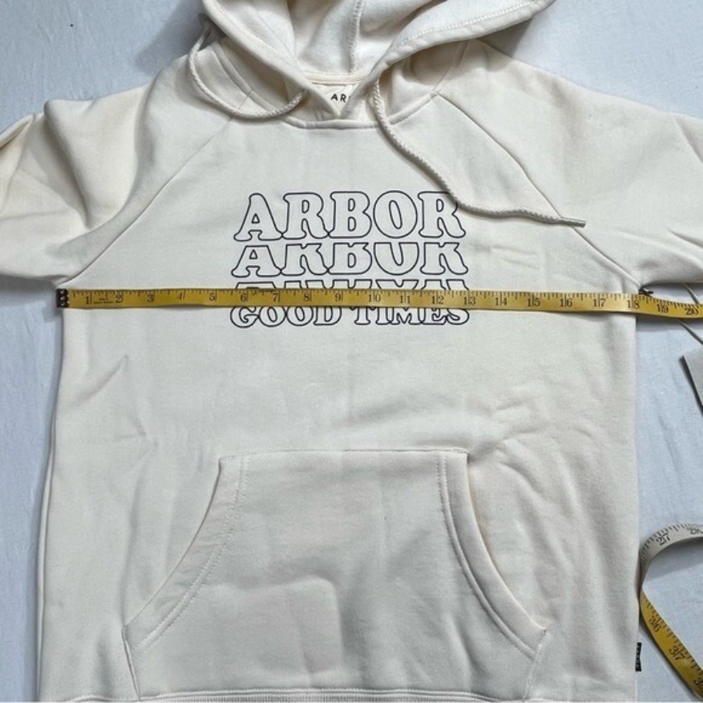 NWT Arbor Organic Cotton Spellout Graphic‎ Hoodie Sz Small Skater - Picture 9 of 10